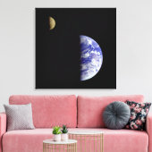 Toile Terre & Lune Comme Vu De L'Espace (Insitu(Salon))