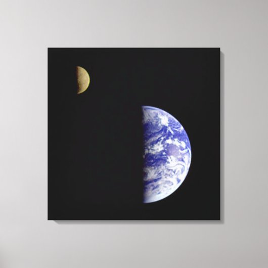 Toile Terre & Lune Comme Vu De L'Espace (Recto)