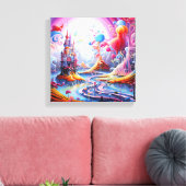 Toile Terre surréelle colorée (Insitu(Salon))