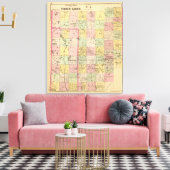 Toile Terres en bois 4 Carte Atlas (Insitu(Salon))