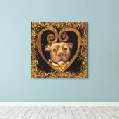 TOILE TERRIER AMÉRICAIN DU STAFFORDSHIRE (Insitu (Plancher de Bois))