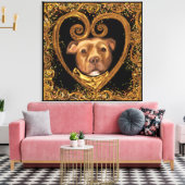 TOILE TERRIER AMÉRICAIN DU STAFFORDSHIRE (Insitu(Salon))