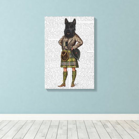 Toile Terrier écossais à Kilt (Insitu (Plancher de Bois))