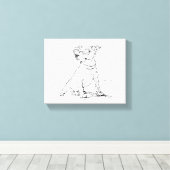Toile Terrier Jack Russell (Insitu (Plancher de Bois))