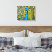 Toile Tête bleue Peacock avec et des plumes de queue col (Insitu(Chambre))