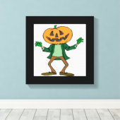 TOILE TÊTE CITROUILLE HALLOWEEN (Insitu (Plancher de Bois))