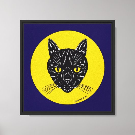 Toile Tête de chat noir (Recto)