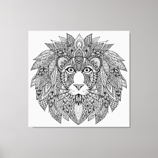 Toile Tête de lion inspirée 4 (Recto)