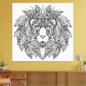 Toile Tête de lion inspirée 4 (Insitu(Salon))