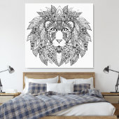 Toile Tête de lion inspirée 4 (Insitu(Chambre))