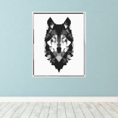 Toile Tête de loup géométrique (Insitu (Plancher de Bois))