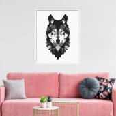 Toile Tête de loup géométrique (Insitu(Salon))
