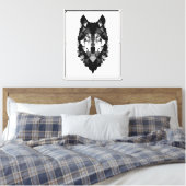 Toile Tête de loup géométrique (Insitu(Chambre))