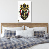 Toile Tête de mort hipster skulls couronne roi (Insitu(Chambre))