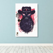 Toile Tête de mort hipster skulls cowboy western (Insitu (Plancher de Bois))