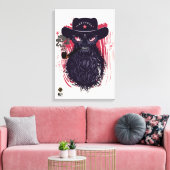 Toile Tête de mort hipster skulls cowboy western (Insitu(Salon))