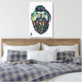Toile Tête de mort hipster skulls peace and love (Insitu(Chambre))