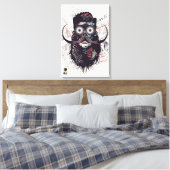 Toile Tête de mort hipster skulls yeux psychédélique bar (Insitu(Chambre))