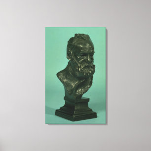 Toile Tête de portrait de Victor Hugo (1802-85) (bronze