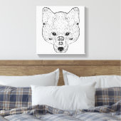 Toile Tête Fox inspirée 6 (Insitu(Chambre))