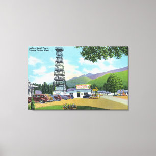 Toile Tête indienne et vue principale indienne de tour