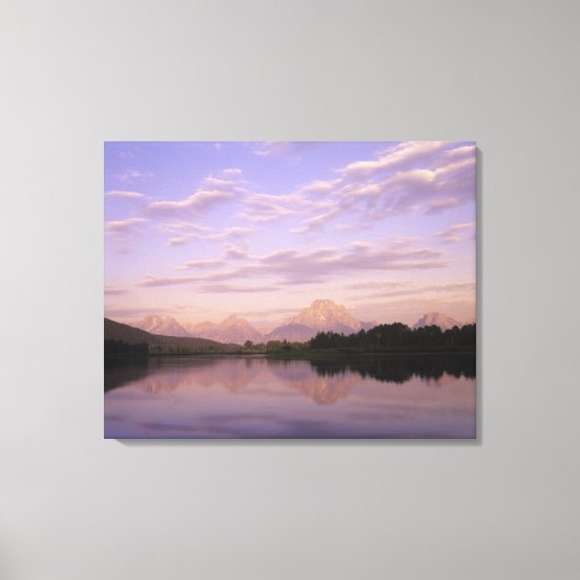 Toile Teton Range réfléchi sur la rivière Snake. Grand T (Recto)