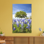 Toile Texas bluebonnets (lupinus texensis) et chêne (Insitu(Salon))