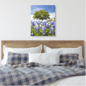 Toile Texas bluebonnets (lupinus texensis) et chêne (Insitu(Chambre))