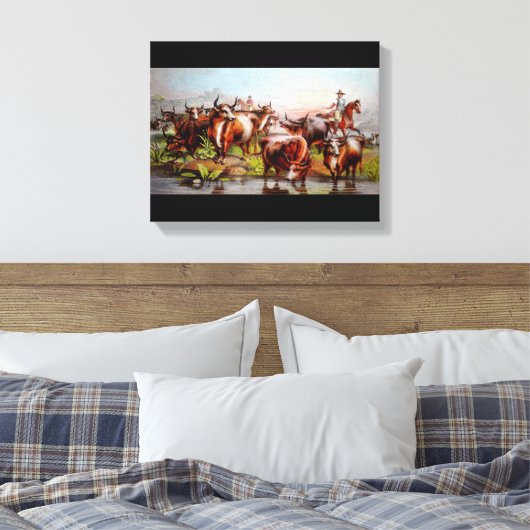Toile Texas Cattle Drive (Insitu(Chambre))