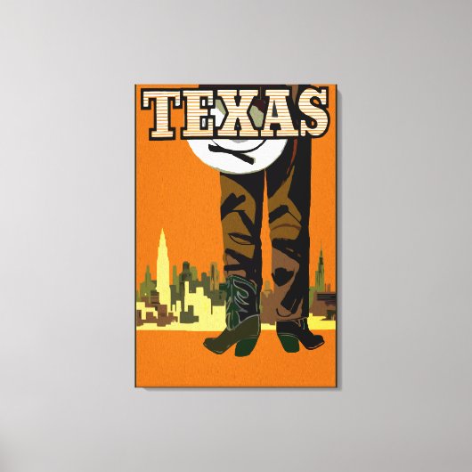 Toile Texas City Cowboy (Recto)