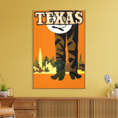 Toile Texas City Cowboy (Insitu(Salon))