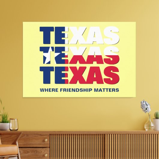 Toile TEXAS L'amitié compte (Insitu(Salon))