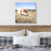 Toile Texas Longhorn Breed (photo) (Insitu(Chambre))