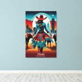 Toile Texas Travel : là où commence l'Ouest (Insitu (Plancher de Bois))