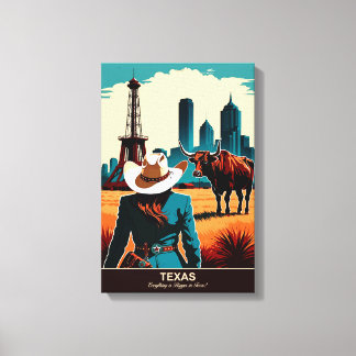 Toile Texas Travel : Tout est plus grand