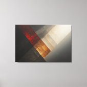 Toile Texte Abstrait Diagonal Rouge Or (Recto)