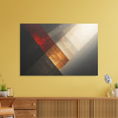 Toile Texte Abstrait Diagonal Rouge Or (Insitu(Salon))