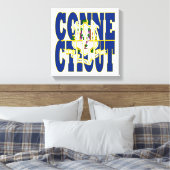 Toile Texte de l'indicateur d'état Connecticut (Insitu(Chambre))