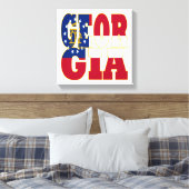 Toile Texte du drapeau de l'État de Géorgie (Insitu(Chambre))