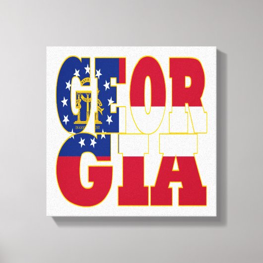 Toile Texte du drapeau de l'État de Géorgie (Recto)