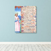 Toile Texte du Magnificat avec un portrait de (Insitu (Plancher de Bois))