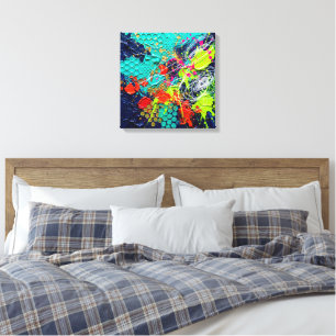 Toile Texte Gras Abstrait Contemporain