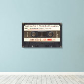 Toile Texte Personnalisé / Retro Love Musique Cassette M (Insitu (Plancher de Bois))