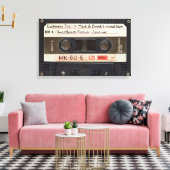 Toile Texte Personnalisé / Retro Love Musique Cassette M (Insitu(Salon))