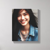 Toile Texte photo personnalisé (Recto)