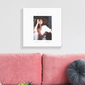 Toile Texte photo personnalisé minimaliste (Insitu(Salon))