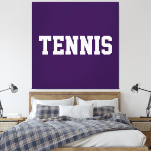 Toile Texte TENNIS violet athlétique audacieux et sporti