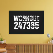 Toile Texte usé et rayé Workout 247365 blanc (Insitu(Salon))