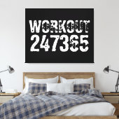 Toile Texte usé et rayé Workout 247365 blanc (Insitu(Chambre))