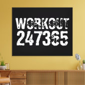 Toile Texte usé et rayé Workout 247365 blanc (Insitu(Salon))